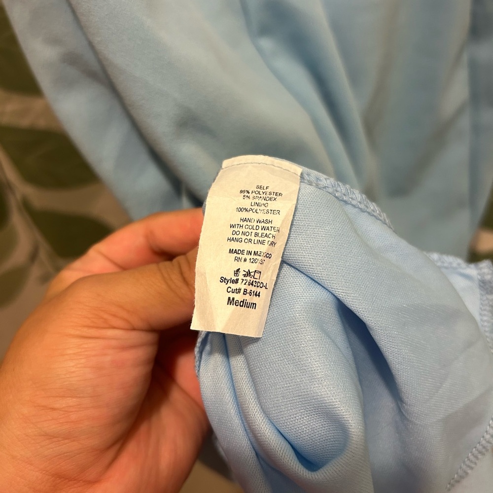 Pinkblush Light Blue Solid Off Shoulder Fitted Dr… - image 8